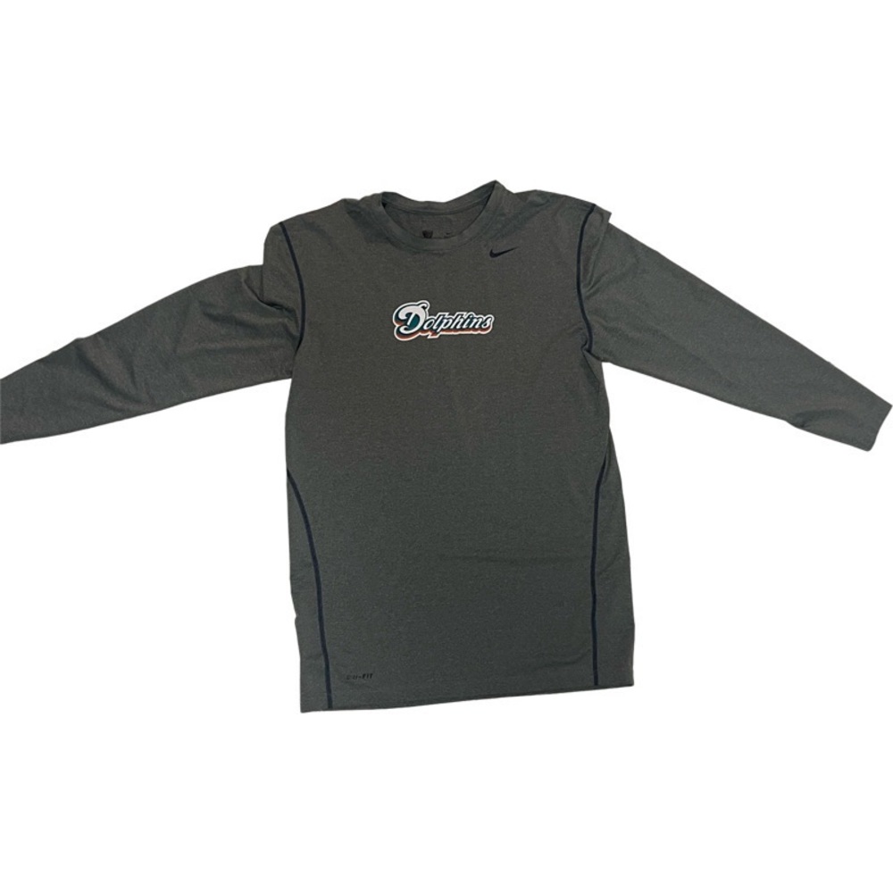 nike miami dolphins dryfit training shirt Gray mens 4XL NFL